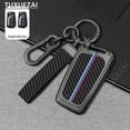 thumbnail image 4 of Carbon fiber pattern Car Key Cover For Toyota C 2/3 buttons key case CHR C-HR Prado Camry Avalon Prius Corolla RAV4 Avalon, 4 of 12