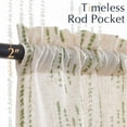 thumbnail image 5 of Widening Linen Tier Curtain Bohemian Cafe Curtain Rod Pocket 1 Panel, 5 of 12