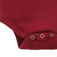 thumbnail image 5 of Gibobby Newborn Outfit Baby Girl Going Home Outfit Ruffle Ribbed Romper Top Floral Pants Set Cute Summer Clothes(Wine,9-12 Months), 5 of 5