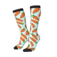 thumbnail image 2 of Fotbe Cartoon Carrot print Women's Men's Novelty Crew Socks Cotton Socks Knee High Socks for Walking,Running,Nurses,Pregnancy, 2 of 9
