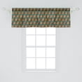thumbnail image 2 of Ambesonne Abstract Window Valance, Vintage Floor Tiling Pattern Inspired Grungy Rhombus Shapes, Curtain Valance for Kitchen Bedroom Decor with Rod Pocket, 54" X 18", Pale Brown Chocolate, 2 of 3