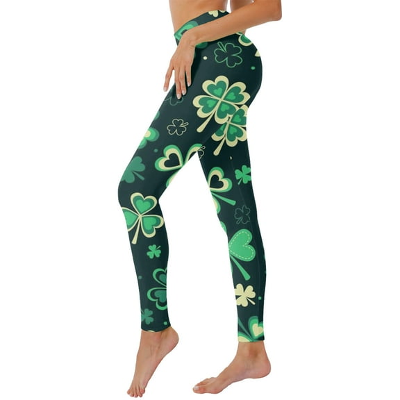 Landzoo St. Patricks Day Print High Waist Yoga Pants For Women's Leggings Tights Compression Yoga Running Fitness High Waist Leggings Tailored Skin friendly Women's Fitness Pants