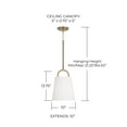 thumbnail image 4 of 1 Light Pendant In Minimalist Style-13.75 Inches Tall And 10 Inches Wide-Aged Brass Finish    -Traditional Installation Capital Lighting 349411Ad, 4 of 7