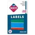 thumbnail image 2 of MACO1" x 3" Assorted Primary Rectangle Color-Coding Labels, 200 per Box, 2 of 2