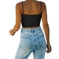 thumbnail image 3 of REORIA Womens Crop Tops Double Layer Sling Square Neck Basic Cropped Tank Top, 3 of 8