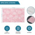 thumbnail image 5 of Christmas Placemats Set of 4, Pink White Snowflakes Pattern Heat Resistant Washable Table Place Mats Winter Cotton Table Linens Party Holiday Decor for Kitchen Dining Outdoor Indoor, 5 of 6