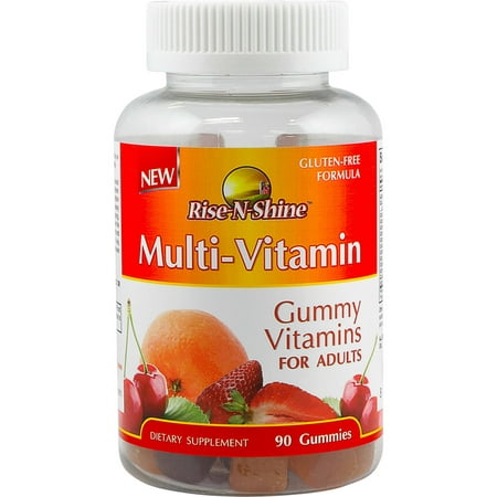 Rise-N-Shine Multi-vitamine Gummy vitamines pour adultes de suppléments alimentaires, 90 count