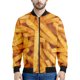 thumbnail image 3 of Chaqueta bomber con estampado de dibujos animados de patatas fritas para hombre, sudadera de manga larga en 3D, chaqueta bomber de calle de gran tamaño con cremallera, 3 of 5