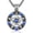 Blue, variant on Star Pentagram Pentacle Pagan Necklace Wiccan Witch Gothic Stainless Steel Pendant with 24 inch Chain[l0879]