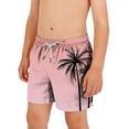 thumbnail image 2 of Zpanxa Kids Shorts Polyester Spandex Print Pattern with Drawstring Elastic Waistband Casual Swim Trunks 6-7 Years, 2 of 7