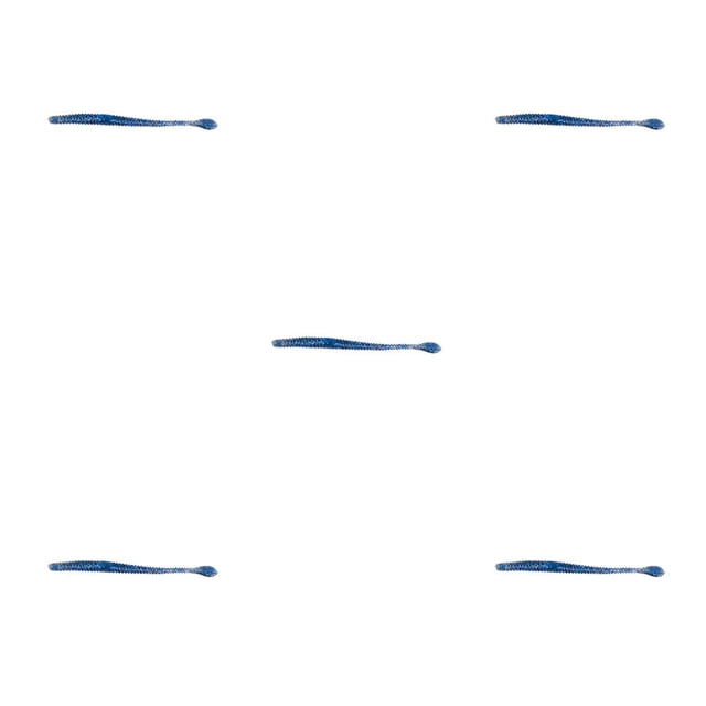 Naiovety Cebo de pesca 11CM Gusanos falsos Lombrices de tierra Señuelo Wobblers reflectantes azul azul 5Conjunto