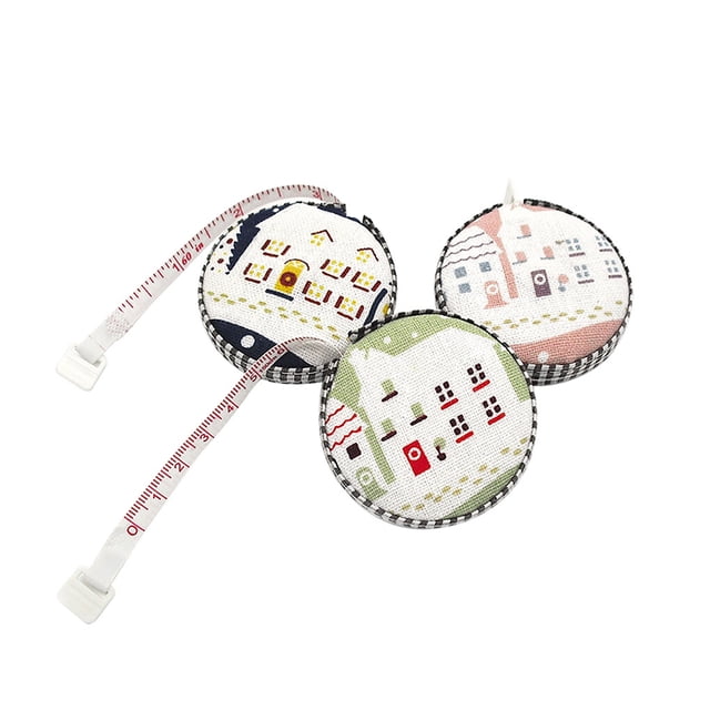 Double-Sided Measuring Tape Fabric Covered Body Tool Sewing Measurement Portable Sewing Measuring Tool, Pink