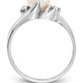 thumbnail image 2 of 14K White Gold 6mm Fw Cultured Pearl Aa Diamond Ring (Size 6) Made In United States y1933pl/aa, 2 of 5