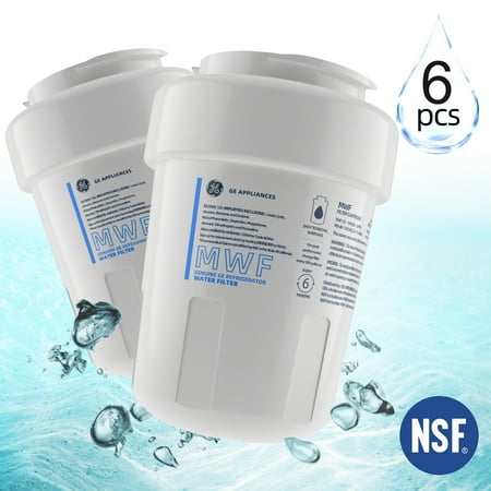 

MWF Smart Water Refrigerator Water Filter Replacement Compatible with for MWFP MWFA GWF HDX FMG-1 WFC1201 GSE25GSHECSS PC75009 RWF1060 Pack of 6 Pcs