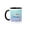 Black/White, variant on 3drose, All Aboard, Cruise Ship on the Waves, Blue Diamond Design, 11oz Two-tone Red Mug