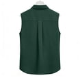 thumbnail image 6 of Womens Button Down Tank Tops Plus Size Collared Summer Blouses Sleeveless Business Casual Shirts( Green, S ), 6 of 7
