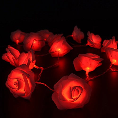 30 LED Rose Flower Light String Fairy Lights 4.5M Home Wedding Romantic Decor 