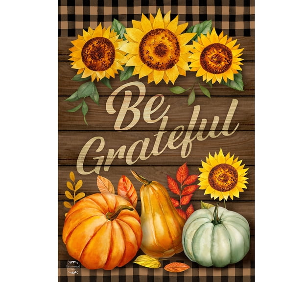 Briarwood Lane Double Sided Garden Flag 12x18 For Outdoor Be Grateful Fall For Fall Garden Flag Flags For Outside
