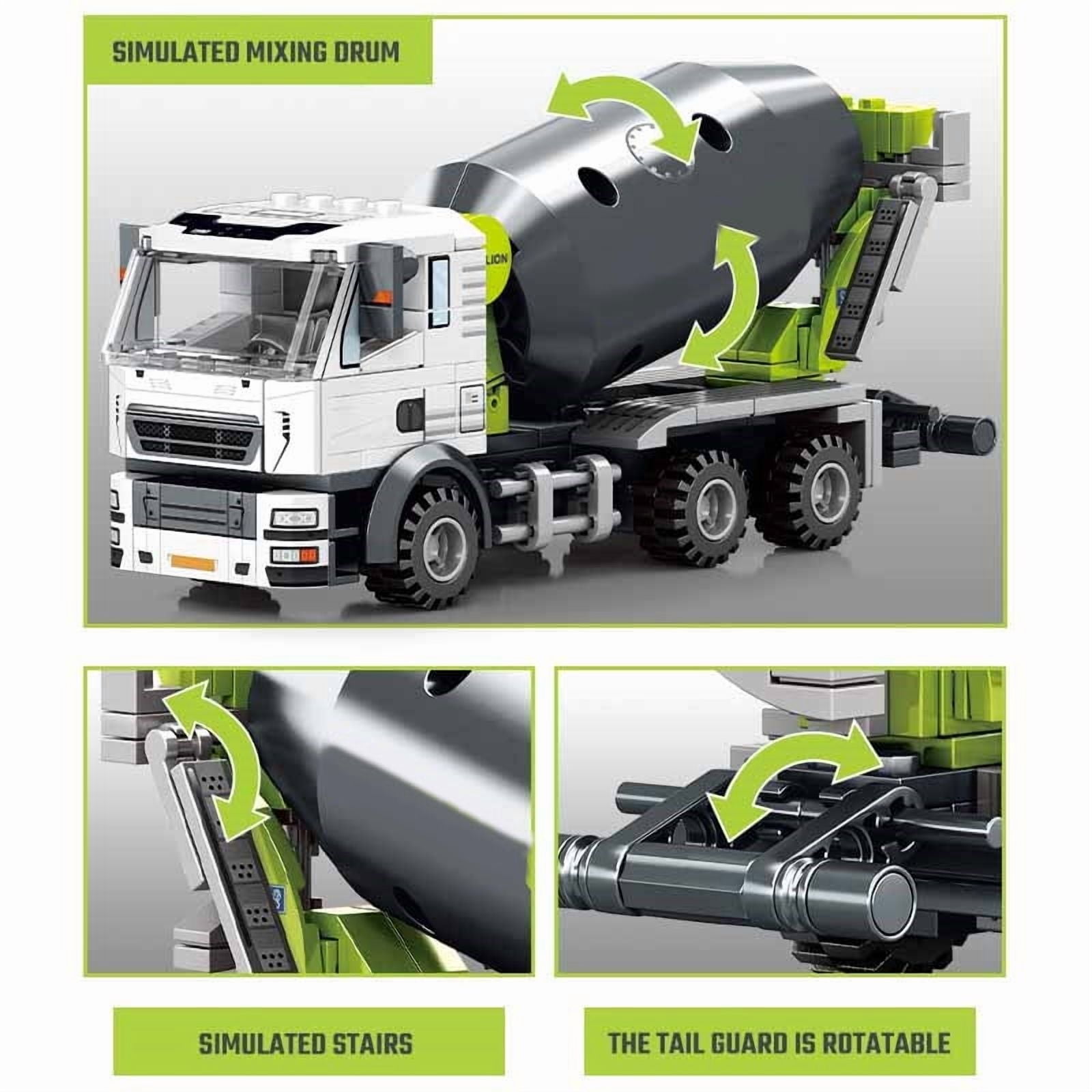 Engineering Vehicle Assemblage Building Blocks Kits MOC Excavator Mixer Truck Model Bricks DIY Educational Toys Boys Gifts