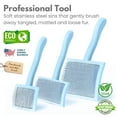 thumbnail image 6 of Pet Slicker Brush for Dogs – Grooming Brush for Poodles, Doodles, and Golden Retrievers (Curved Medium), 6 of 9