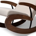 thumbnail image 5 of Bowery Hill Fabric and Wood Rocking Chair with Ottoman in Beige, 5 of 8