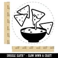thumbnail image 2 of Tortilla Chips and Dip Salsa Cheese Guacamole Self-Inking Rubber Stamp Ink Stamper - Black Ink - Large 1-1/2 Inch, 2 of 7