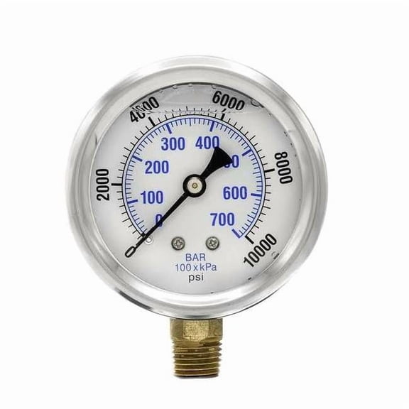 Pic Gauges Pressure Gauge,1/4 in. NPT,2-1/2 in. PRO-201L-254U