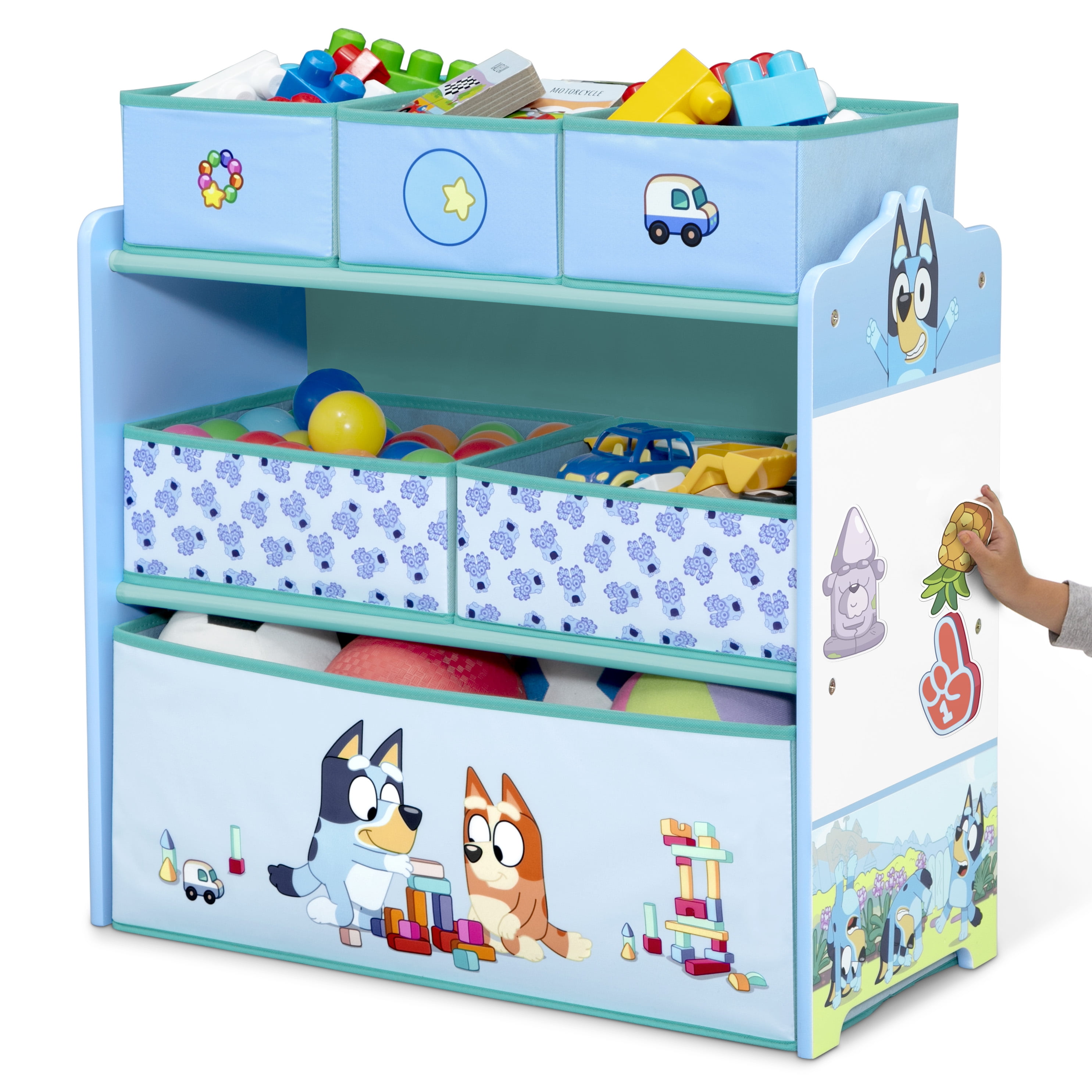Bluey Design and Store 6 Bin Toy Storage Organizer by Delta Children
