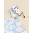 thumbnail image 4 of Kids Toddler Girl Summer Outfit Floral Print Overalls Jumpsuit Sleeveless Romper Bib Shortalls Suspender Shorts Pants, 4 of 7
