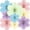 colorful, variant on FWSA WRAPS Pastel Paper Flowers Decorations For Wall,Hanging Fans Floral Backdrop Decoration,Set of 9 Blue,Pink,Purple,Yellow