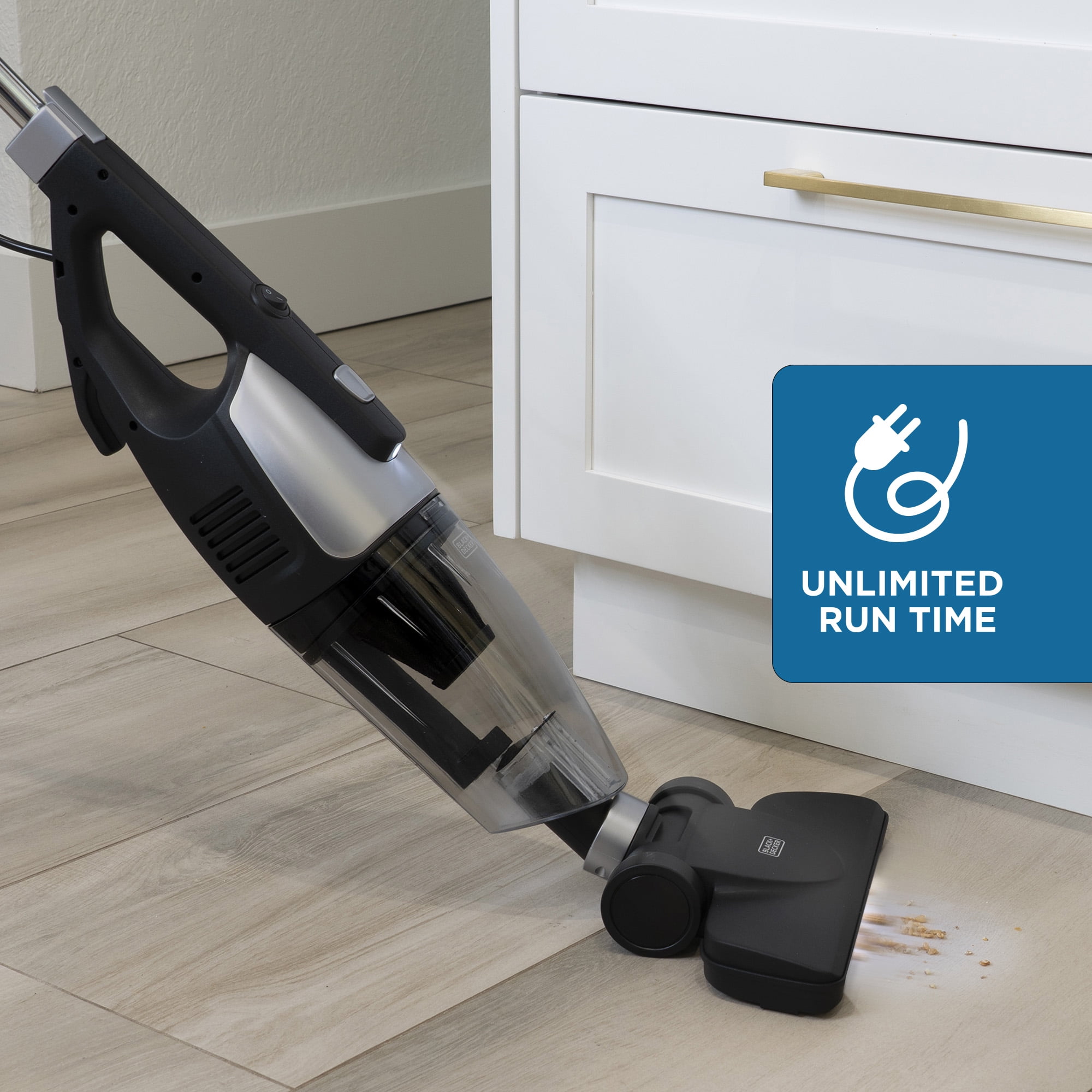 BLACK+DECKER 3-In-1 Upright, Stick & Handheld Vacuum Cleaner with Washable  HEPA Filter, Powerful Corded 480-Watt Motor, Ultra Lightweight with Crevice