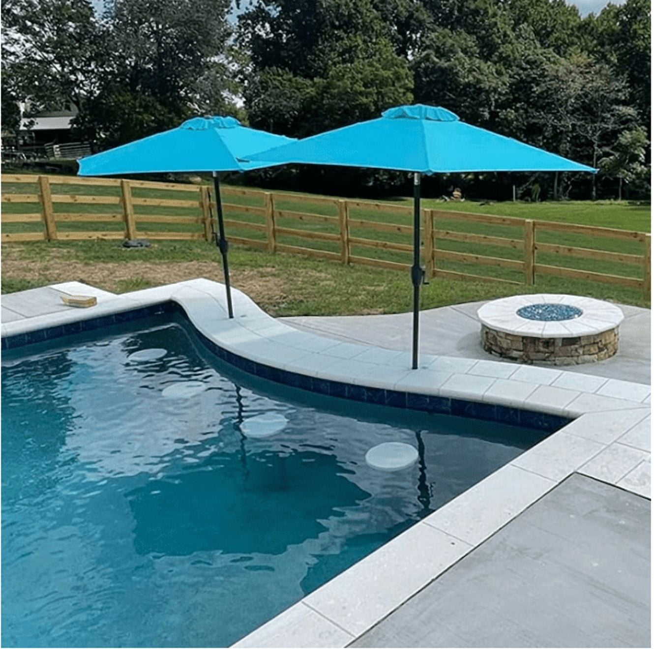 10FT 6 Rib Patio Umbrella Canopy UV Resistant - Red