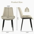thumbnail image 3 of Dining Chairs Set of 4, Modern Kitchen Dining Room Chairs, Upholstered Dining Accent Side Chairs in PU Leather Cushion Seat and Sturdy Metal Legs, 3 of 9