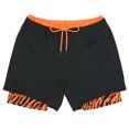 thumbnail image 6 of LRD Men's Workout Shorts with Compression Liner 5 Inch Inseam Black / Orange Tiger S, 6 of 6