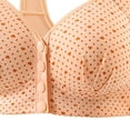 thumbnail image 3 of Women's Plus Size Front Closure Bra Without Steel Ring Fixed Cup Gathered Breathable Underwear Bra Beige 42, 3 of 4