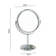 thumbnail image 4 of Espejo de tocador de baño independiente de doble cara con pedestal, para maquillaje y afeitado, con visión normal y aumento de 3X., 4 of 5