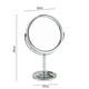 thumbnail image 4 of Espejo de tocador de baño independiente de doble cara con pedestal, para maquillaje y afeitado, con visión normal y aumento de 3X., 4 of 5