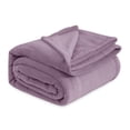 thumbnail image 1 of Manta de cama, forro polar, tamaño king, color morado niebla, 274 x 229 cm, 1 of 8