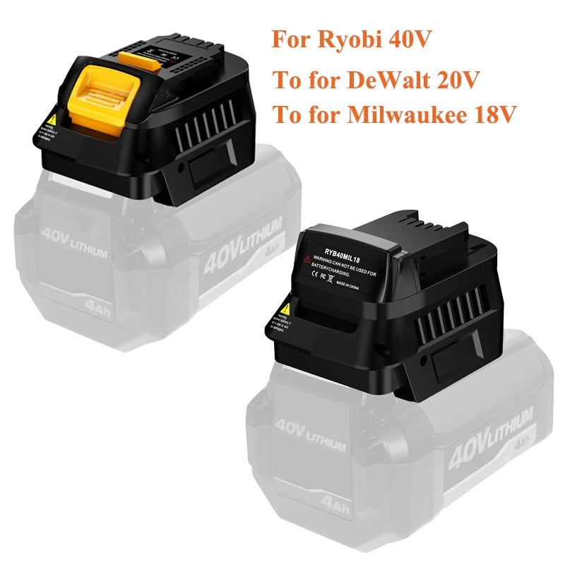 Battery Adapter for Ryobi 40V Li-ion Battery Convert To to Work for De*walt 20V Cordless Power Tools