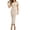 Khaki, variant on Brglopf Women's Puff Short Sleeve Bodycon Midi Dress Summer Elegant Formal Wedding Guest Cocktail Party Office Pencil Dresses