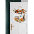 thumbnail image 2 of Front Door Porch Decorations Happy Fall Door Hanging Sign 11 inch Wooden Wall Sign, Rustic Holiday Wreath Decor for Front Door Porch Home Window Wall Farmhouse Decorations, 2 of 5