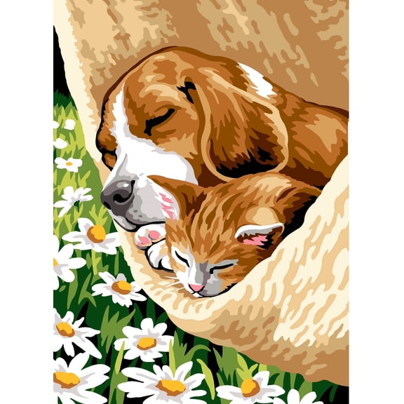 Needlepoint canvas for halfstitch without yarn The Nap Unit MRCU722341 Margot de Paris Printed Tapestry Canvas