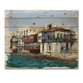 thumbnail image 3 of Designart 'Impression Old Houses On The Island of Mykonos Greece' Nautical & Coastal Print on Natural Pine Wood, 3 of 5