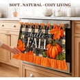 thumbnail image 4 of Hello Fall Oven Skirts Rustic Pumpkin Buffalo Plaid Farmhouse Tie Top Oven Curtain for Door Decorative Stove Cover Dishwasher Cover for Cottage Kitchen Decor, 4 of 7