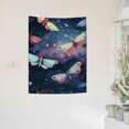 thumbnail image 2 of Butterflies Night Sky Tapestry Wall Art, Aesthetic Home Decor for Bedroom and Living Room, Soft Polyester Fabric, HD Printing, Multiple Sizes 30 * 40in, 2 of 5
