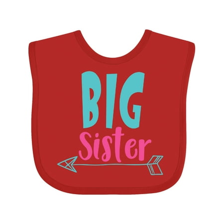 

Inktastic Big Sister Older Sister Arrow Sibling Family Gift Baby Girl Bib