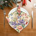 thumbnail image 3 of Iauyy Satin Napkins Set of 4- Watercolor Flower DIY Printing Decoration Cloth Napkin- Easy Care for Home/Party, 3 of 8