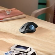 Logitech Ergonomic Wireless Trackball Mouse, Easy Thumb Control, Smooth Tracking, Black, Walmart Exclusive