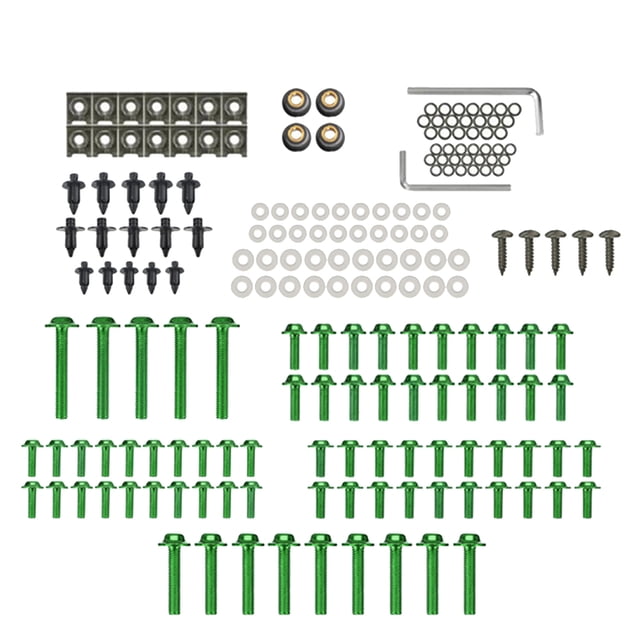 Juego Completo de Tornillos de Fijación de Parabrisas de Motocicleta Sunnimix Verde