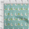 thumbnail image 1 of oneOone Cotton Flex Aquamarine Fabric Cactus & Sheep Diy Clothing Quilting Fabric Print Fabric By Yard 40 Inch Wide, 1 of 4